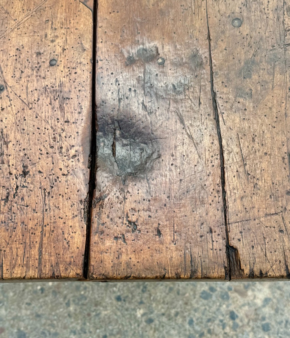 Antique French Elm and Oak Table View IV