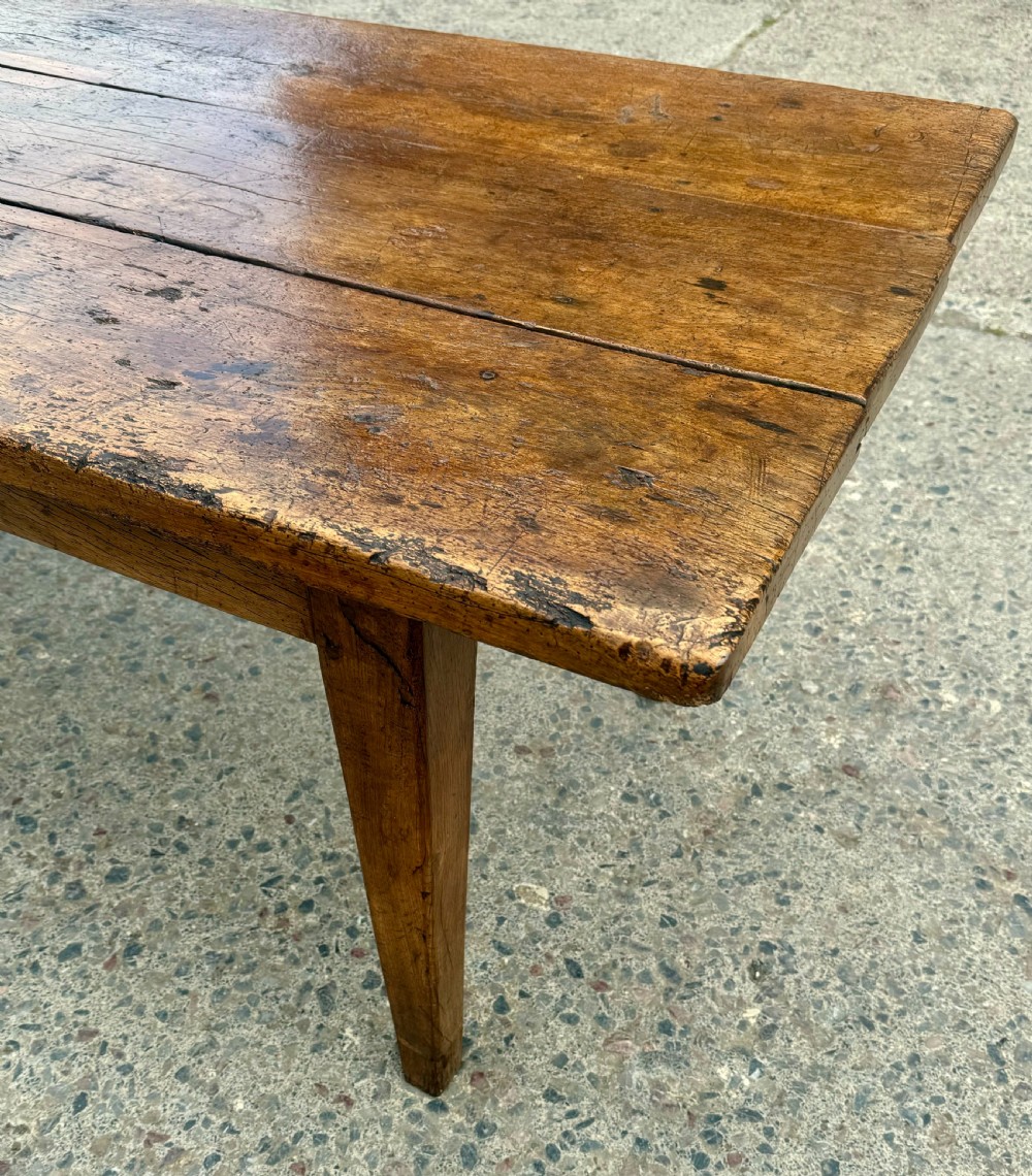 Antique French Elm and Oak Table View IX