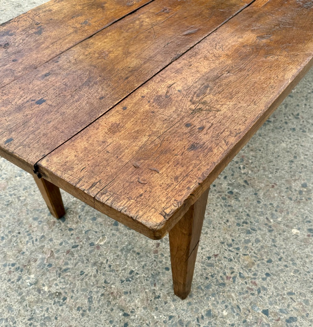 Antique French Elm and Oak Table View XIII