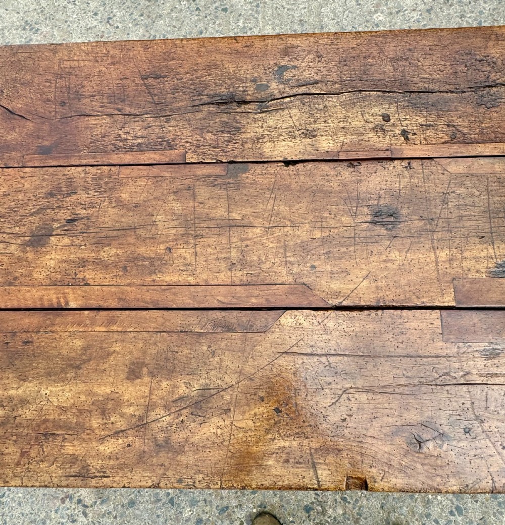 Antique French Elm and Oak Table View XVIII