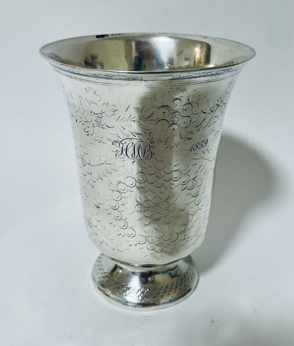 18th Century Silver Beaker