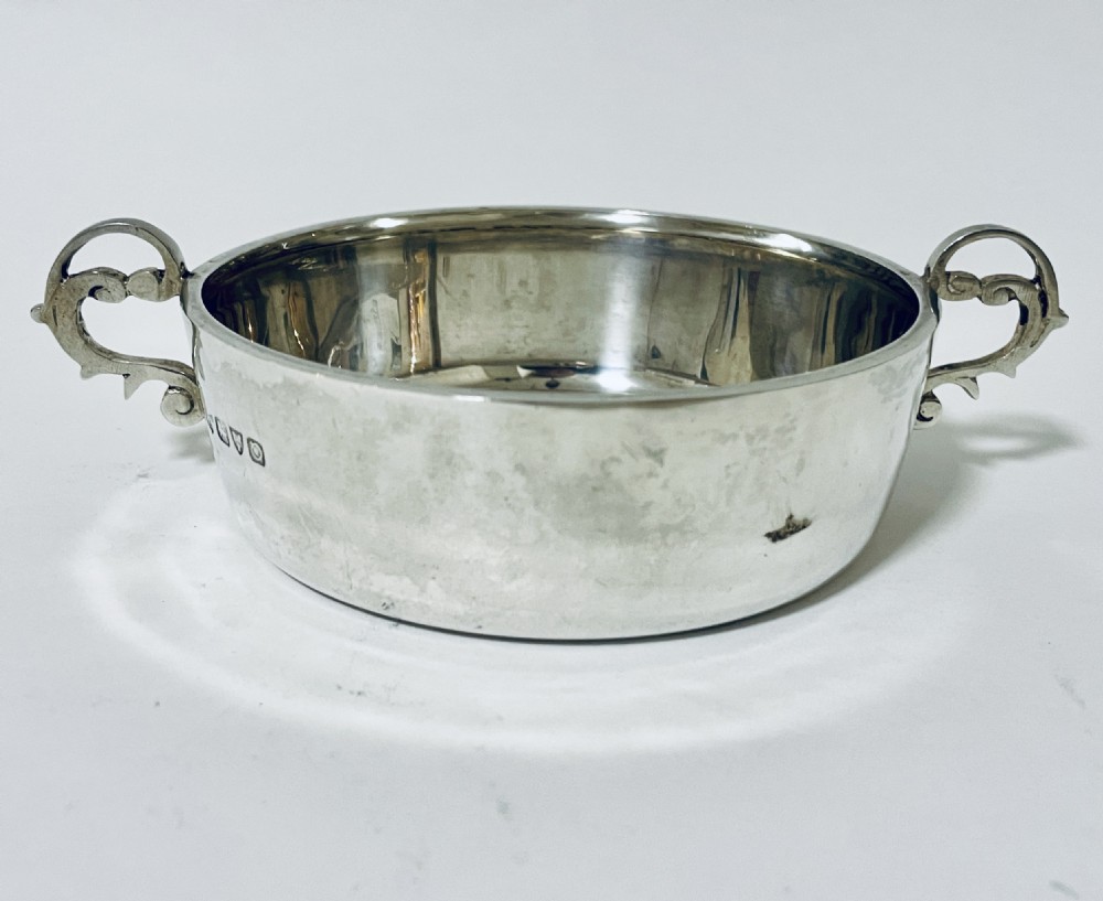 Antique Silver Twin Handled Bowl View VII