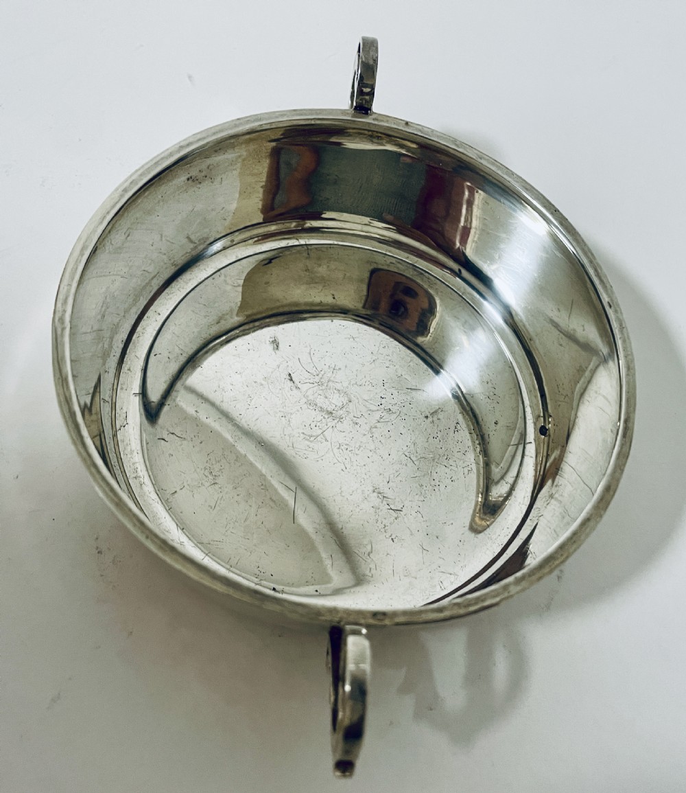 Antique Silver Twin Handled Bowl View IX