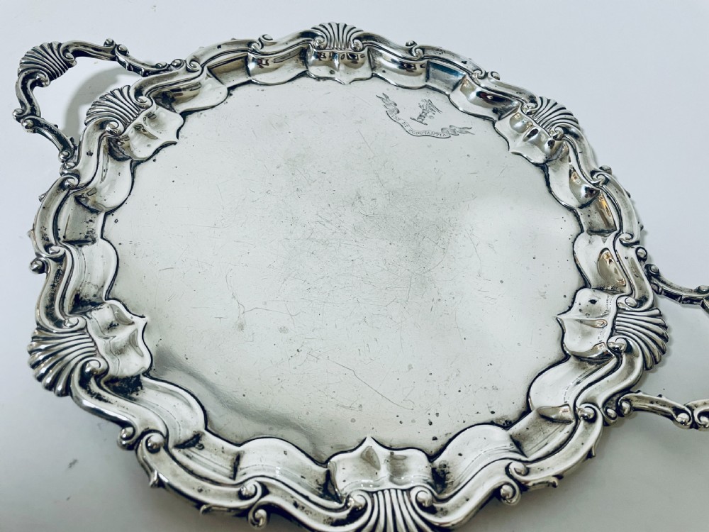 Antique Silver Salver View IX