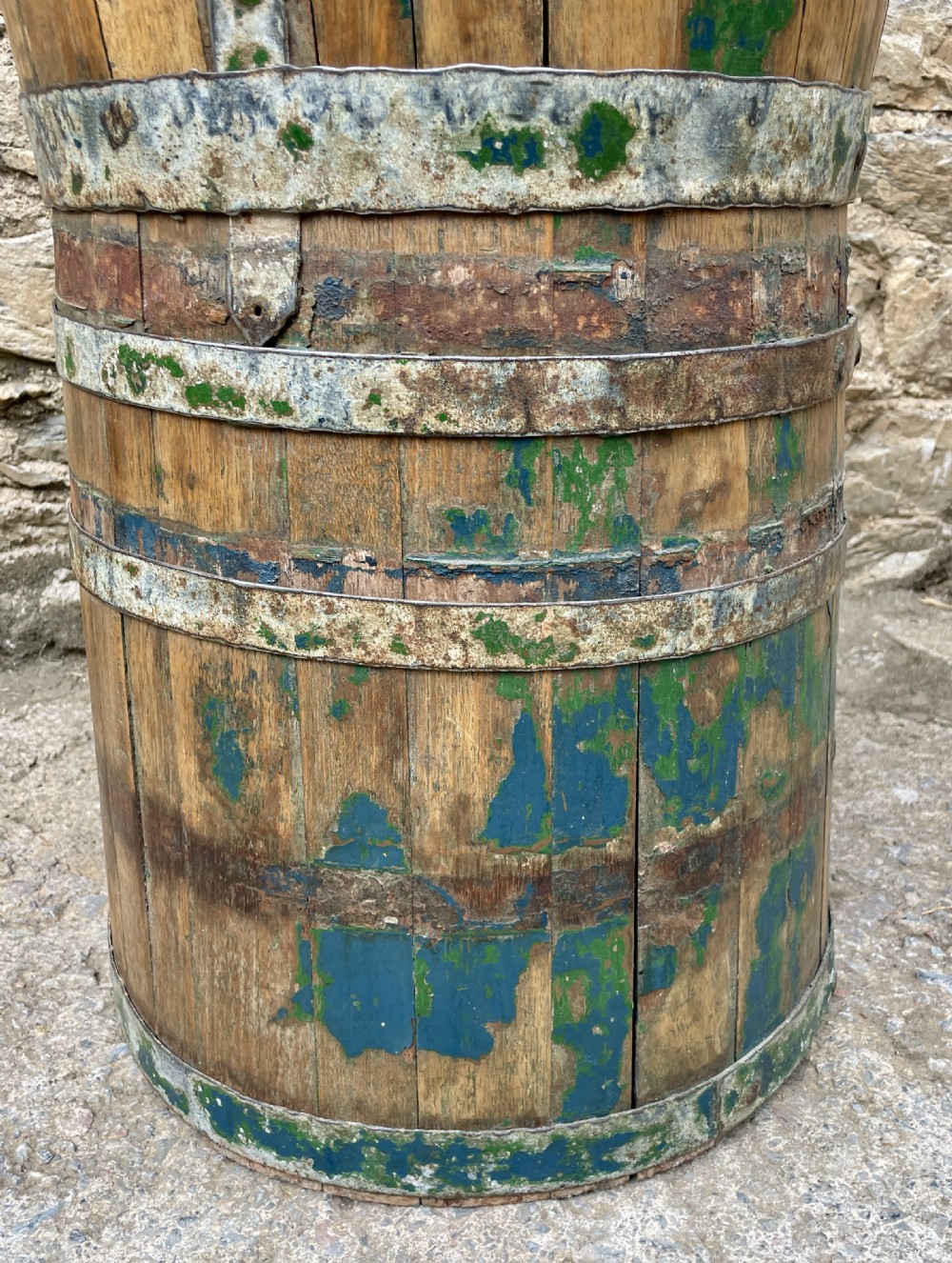 Antique Scandinavian Coopered Barrel with Lid View X