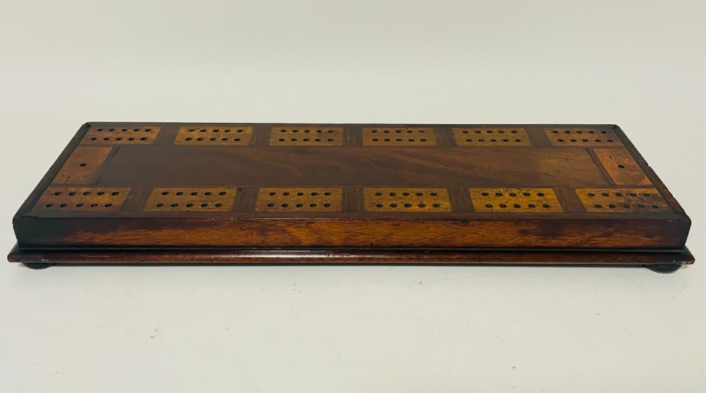 Victorian Mahogany Cribbage Board