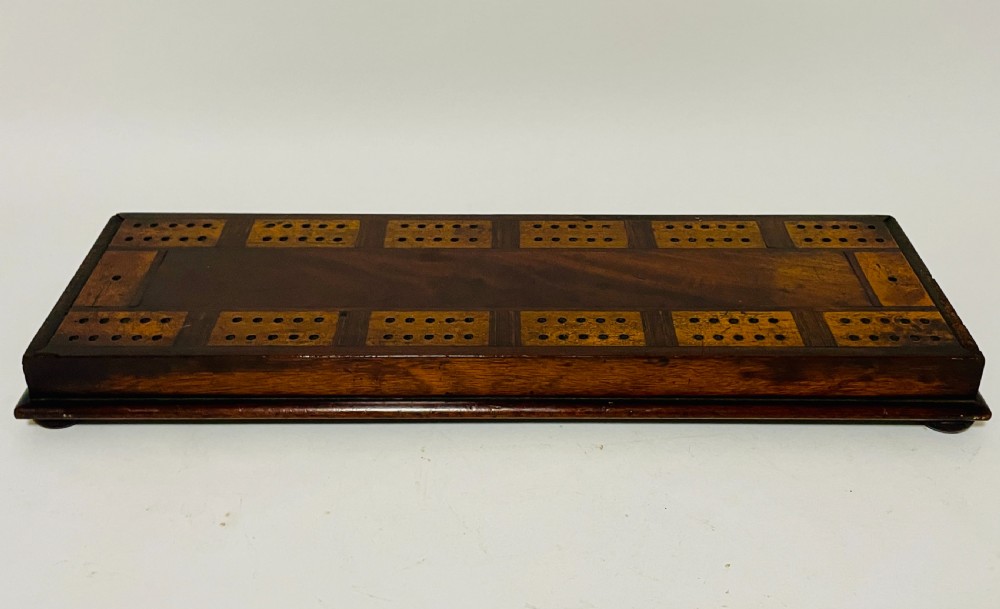 Victorian Mahogany Cribbage Board View II