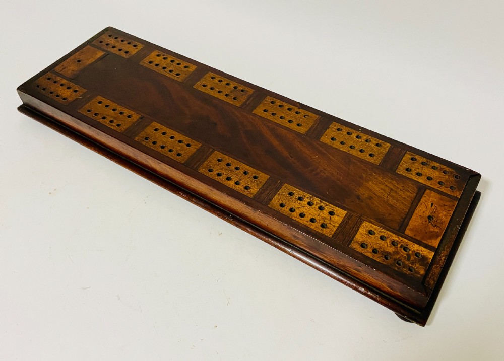 Victorian Mahogany Cribbage Board View III