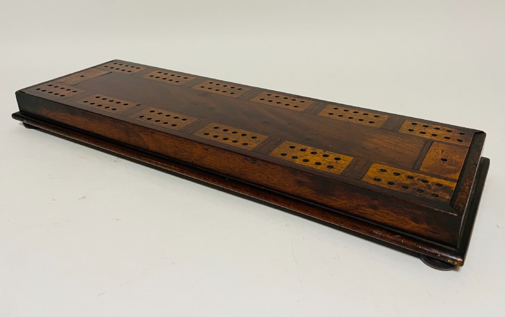 Victorian Mahogany Cribbage Board View IV