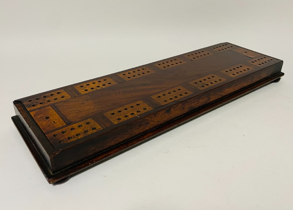 Victorian Mahogany Cribbage Board View VI