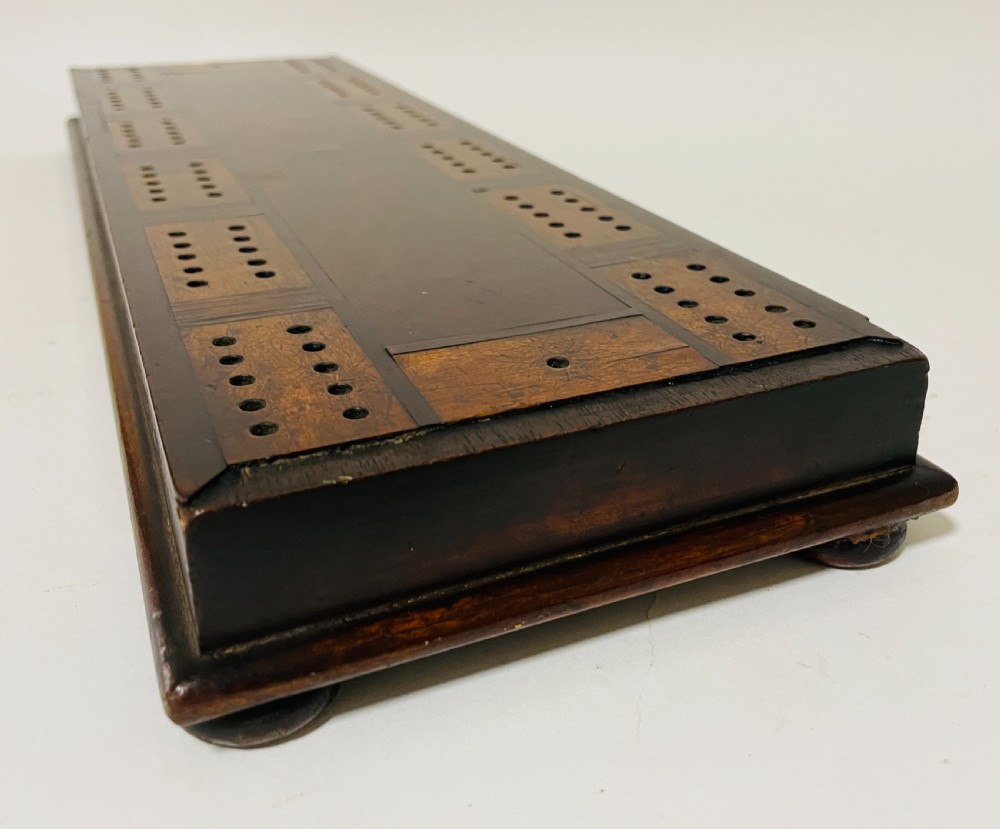 Victorian Mahogany Cribbage Board View X