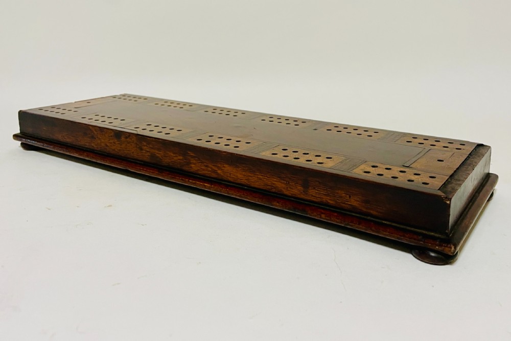 Victorian Mahogany Cribbage Board View XIII