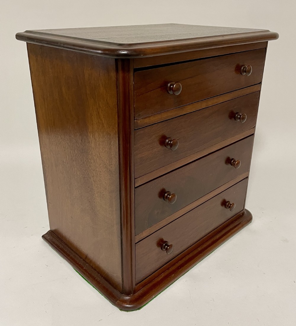 Antique Mahogany Miniature Chest of Drawers View VIII