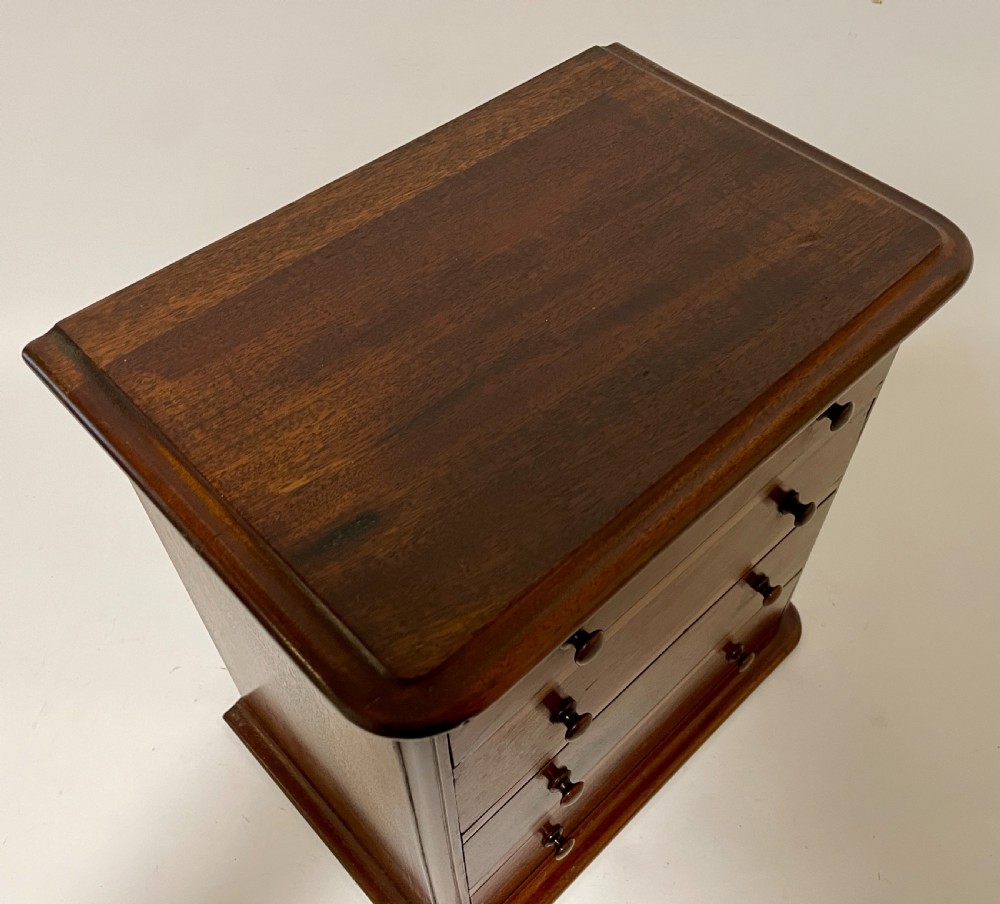 Antique Mahogany Miniature Chest of Drawers View IX