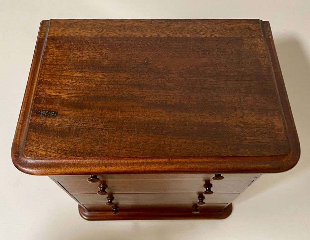 Antique Mahogany Miniature Chest of Drawers View X