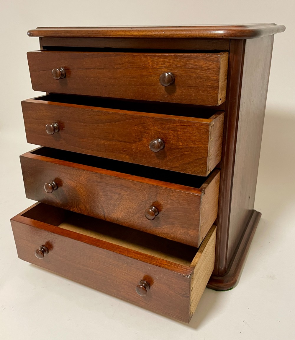 Antique Mahogany Miniature Chest of Drawers View XI