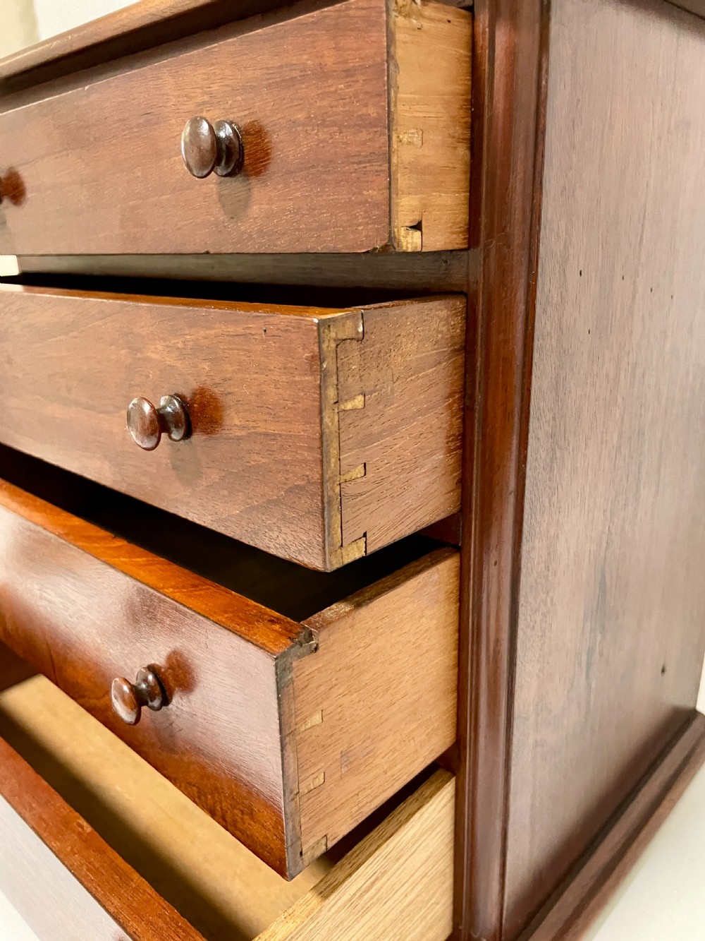 Antique Mahogany Miniature Chest of Drawers View XII