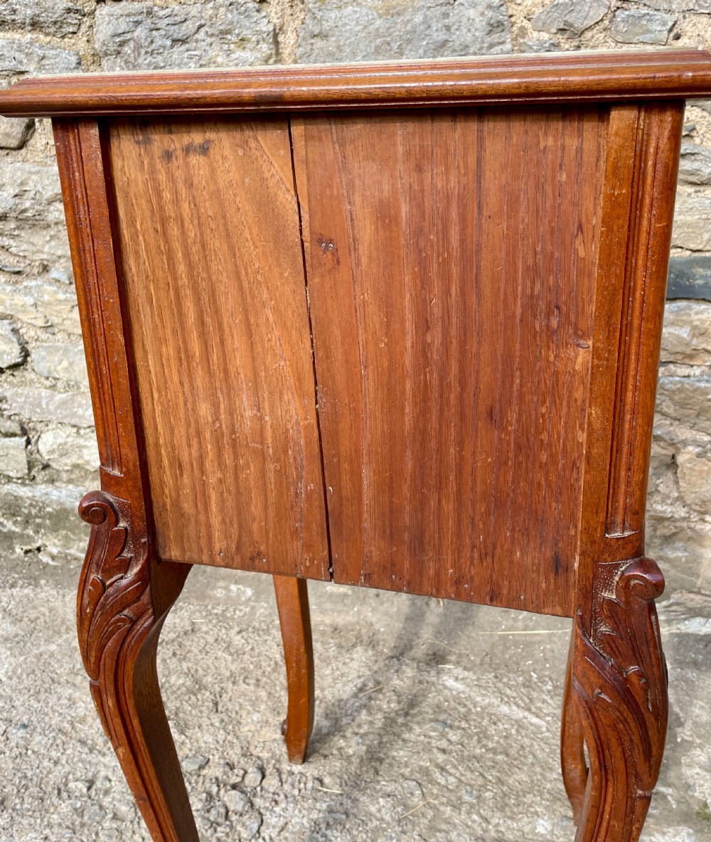 Antique French Marble Top Bedside Cupboard View IX