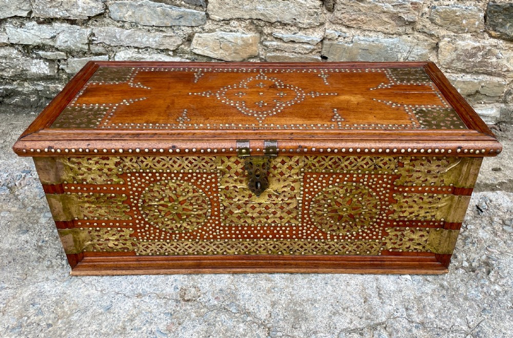 Antique Studded Zanzibar Chest