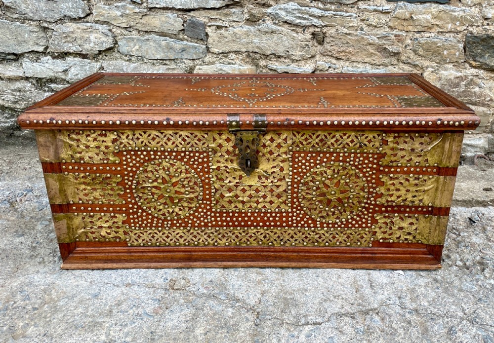 Antique Studded Zanzibar Chest View II
