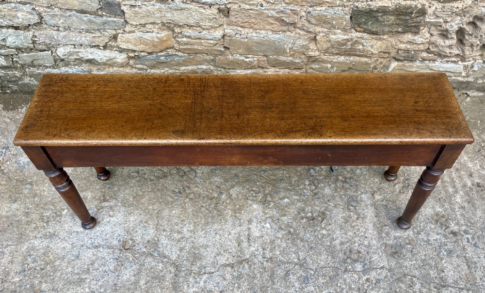 Victorian Mahogany Hall Bench View III