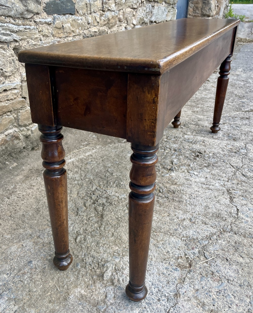 Victorian Mahogany Hall Bench View V