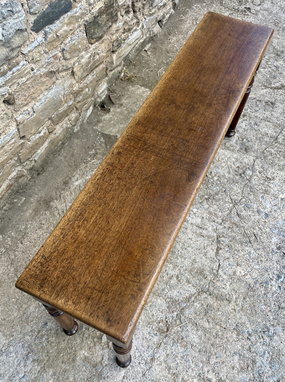 Victorian Mahogany Hall Bench View VI