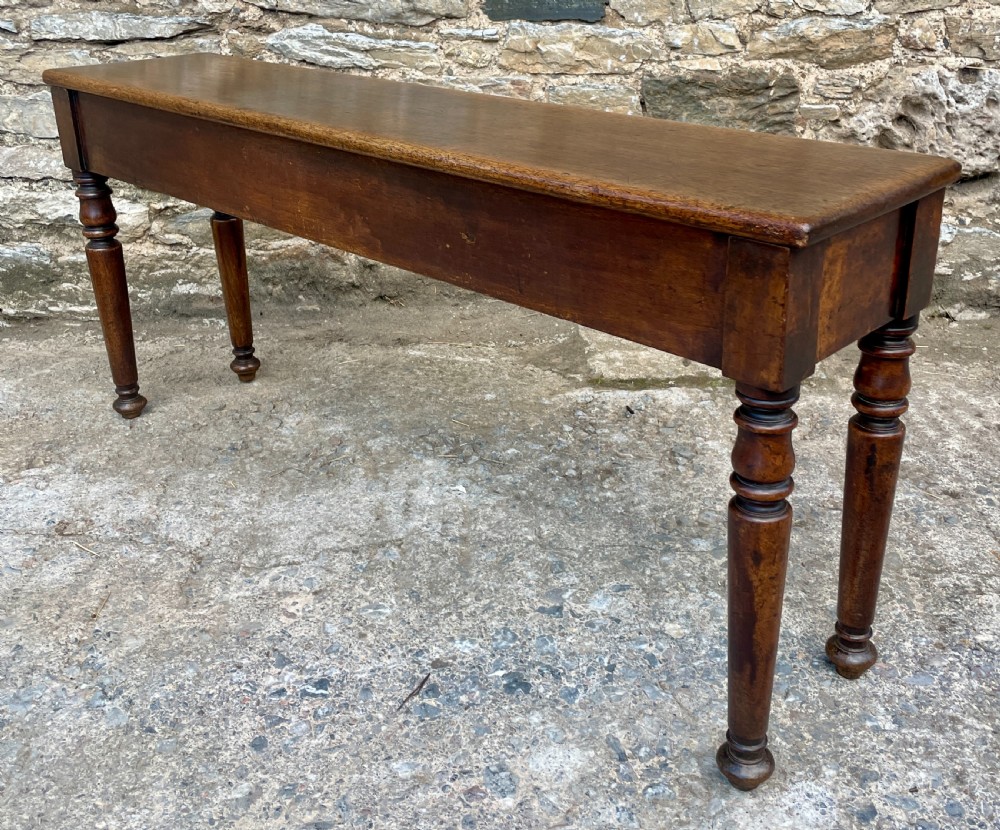 Victorian Mahogany Hall Bench View VII