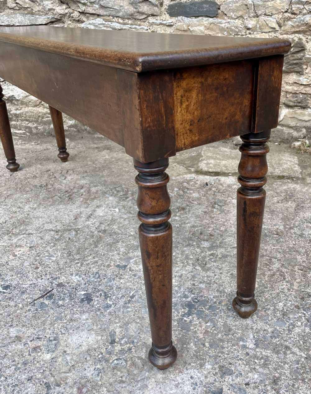 Victorian Mahogany Hall Bench View VIII