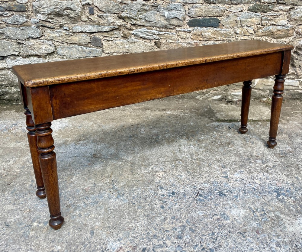 Victorian Mahogany Hall Bench View XI