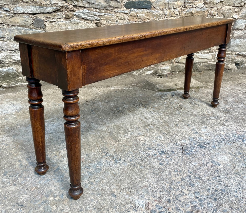 Victorian Mahogany Hall Bench View XII