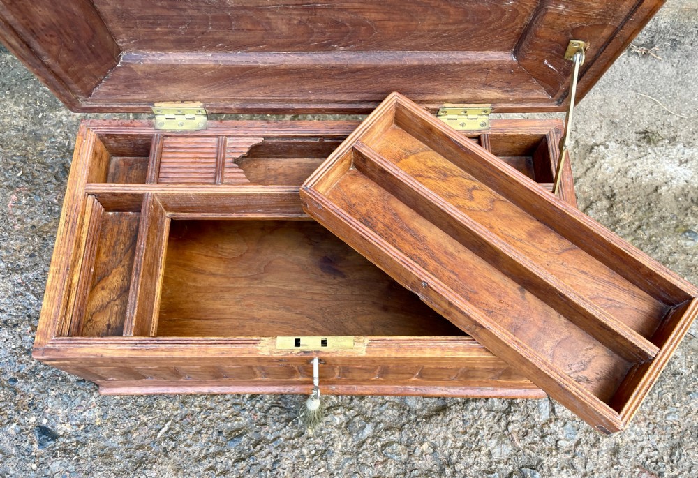 Antique Anglo Indian Teak Box View IV