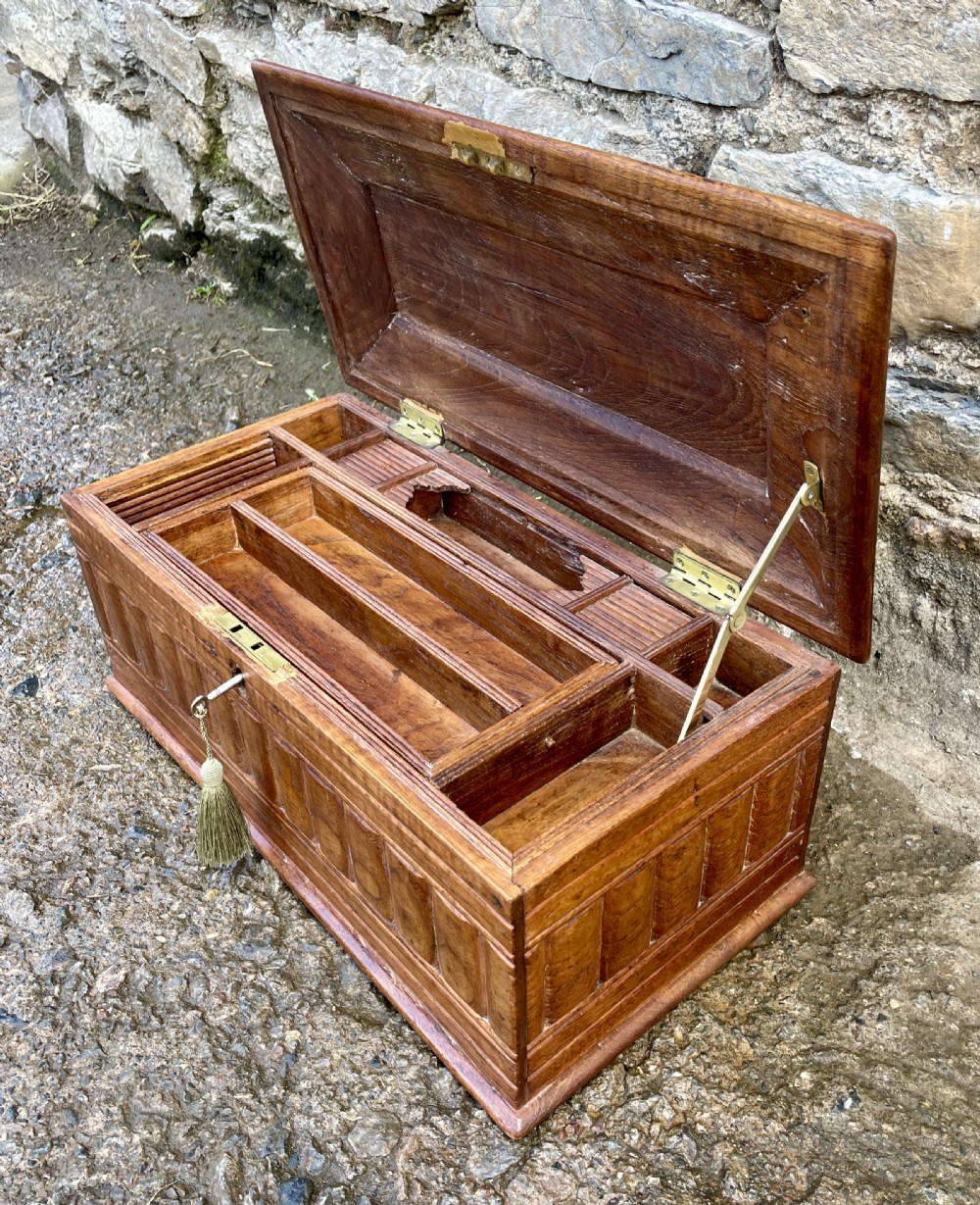 Antique Anglo Indian Teak Box View XI