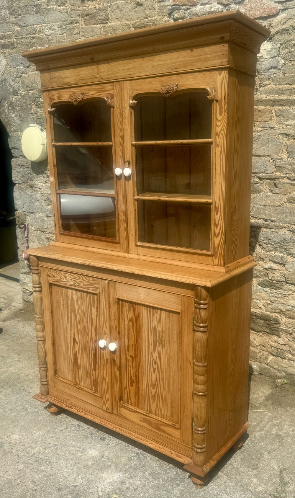 Victorian Pine Glazed Dresser View II