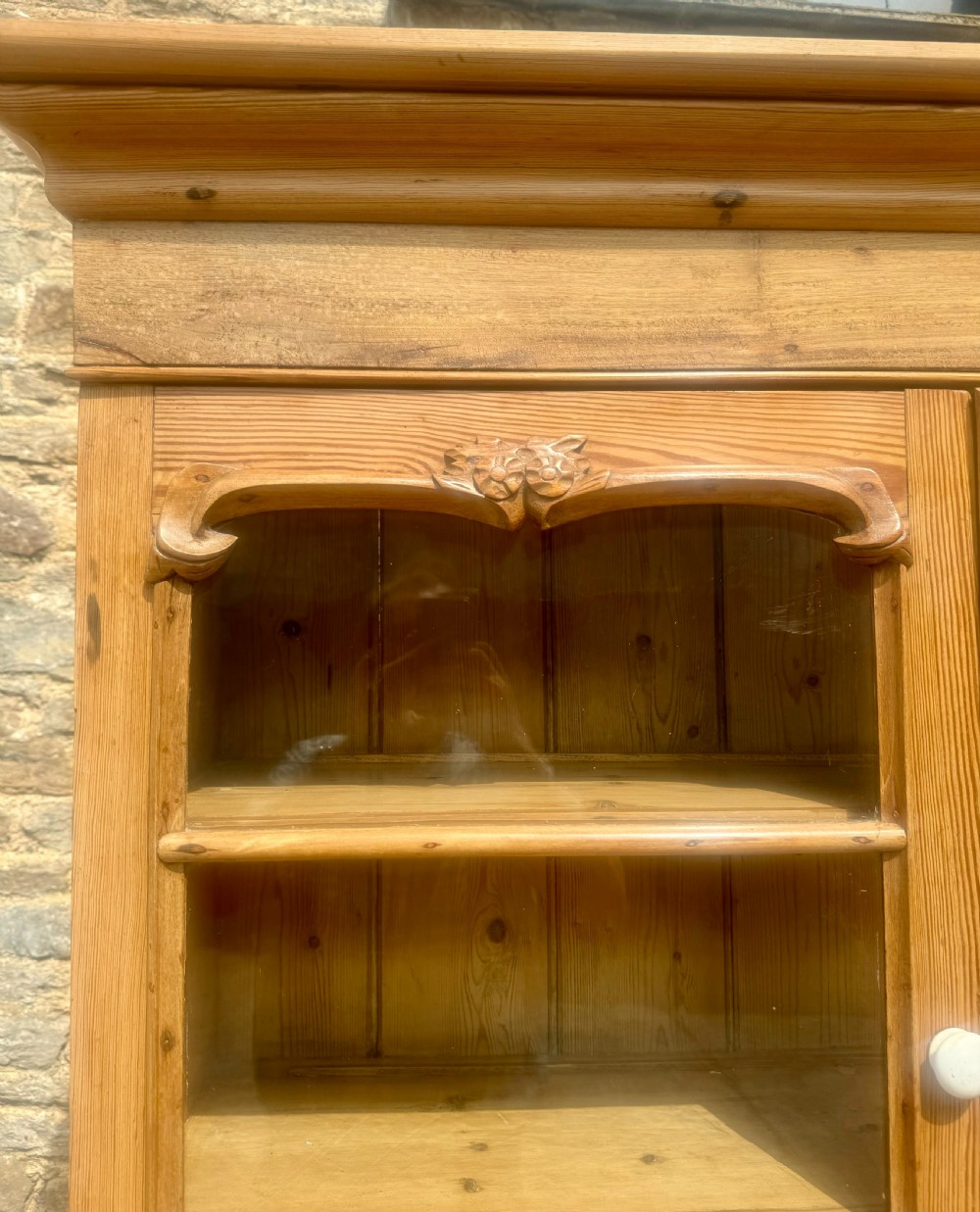 Victorian Pine Glazed Dresser View VI