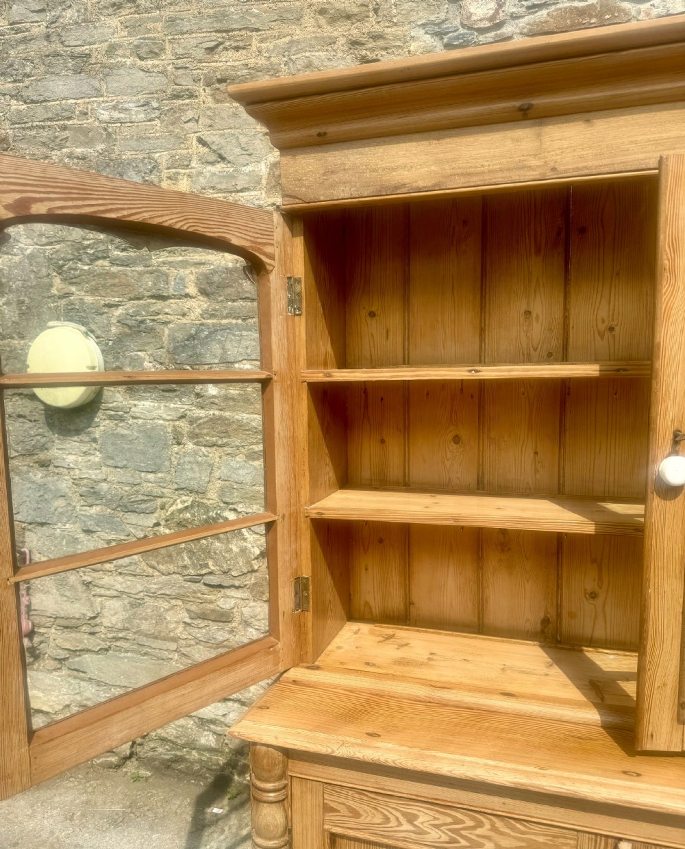 Victorian Pine Glazed Dresser View IX