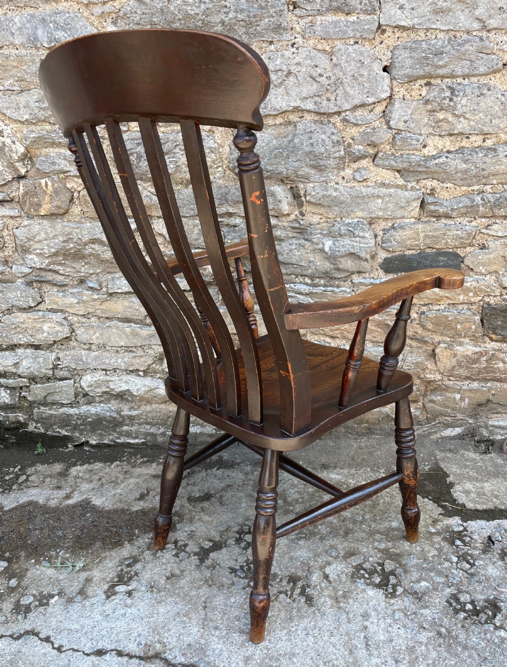 Victorian Lathe Back Farmhouse Chair View V