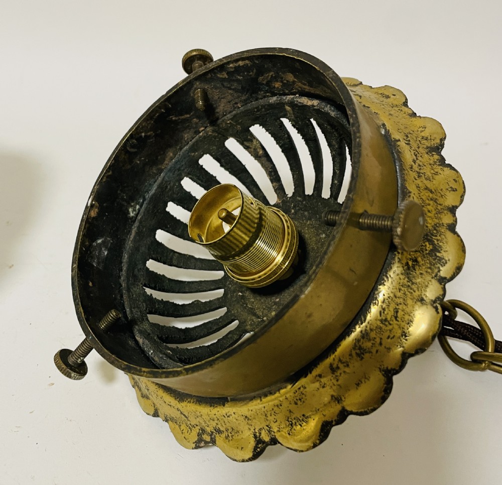 Antique Glass Flame Pendant Light View XI