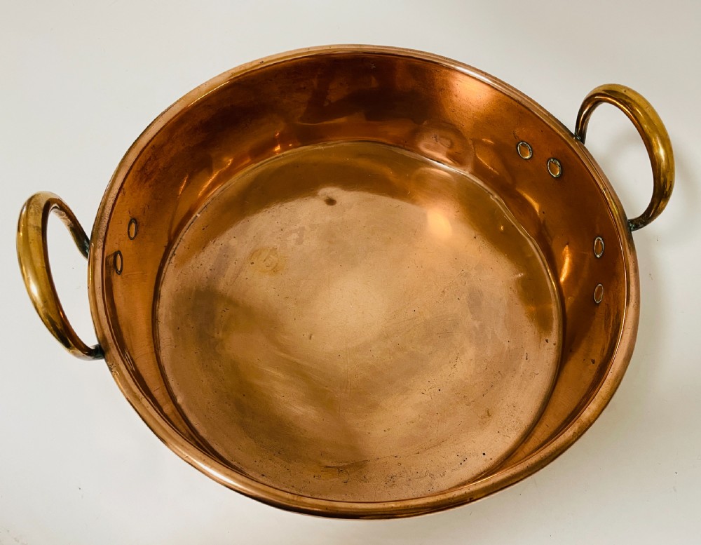 Victorian Copper Jam Pan View X