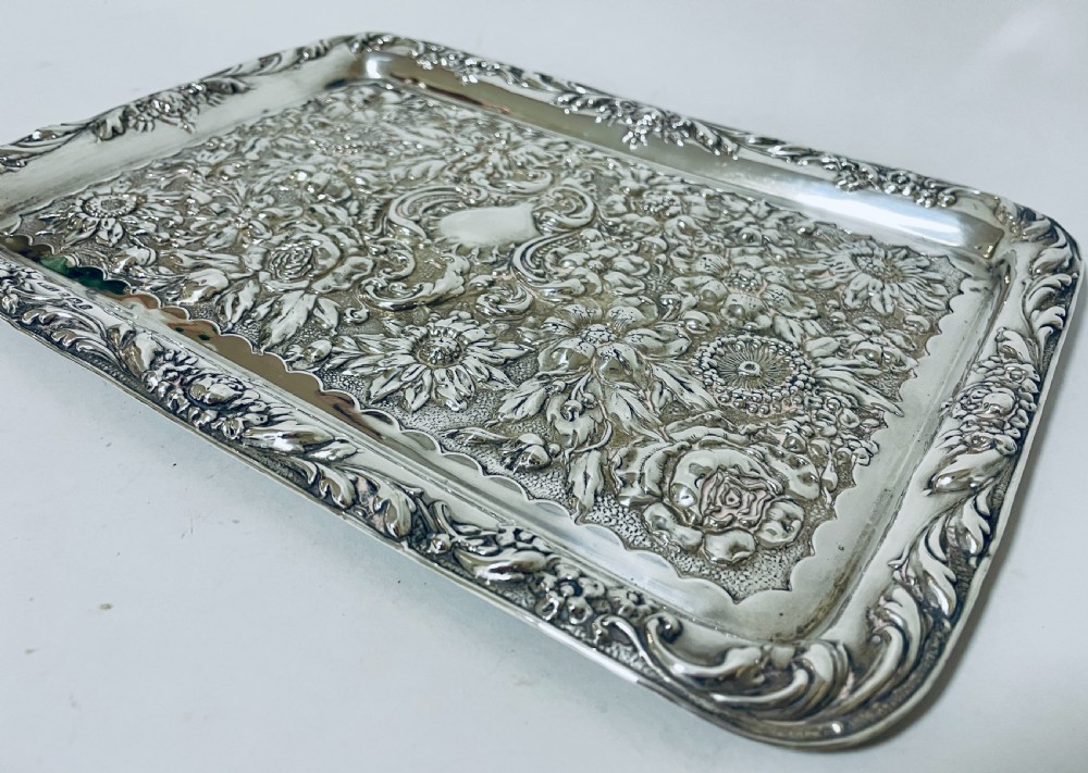 Edwardian Silver Tray View XI