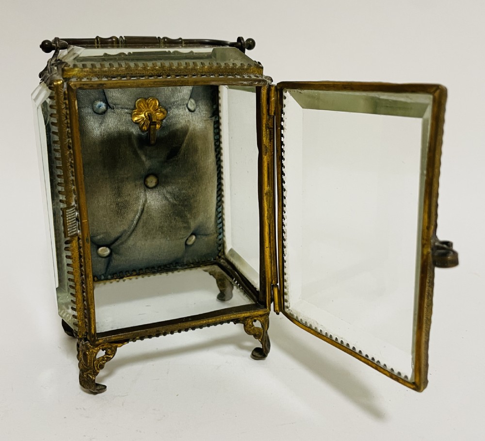 Antique French Glass Jewellery or Watch Casket