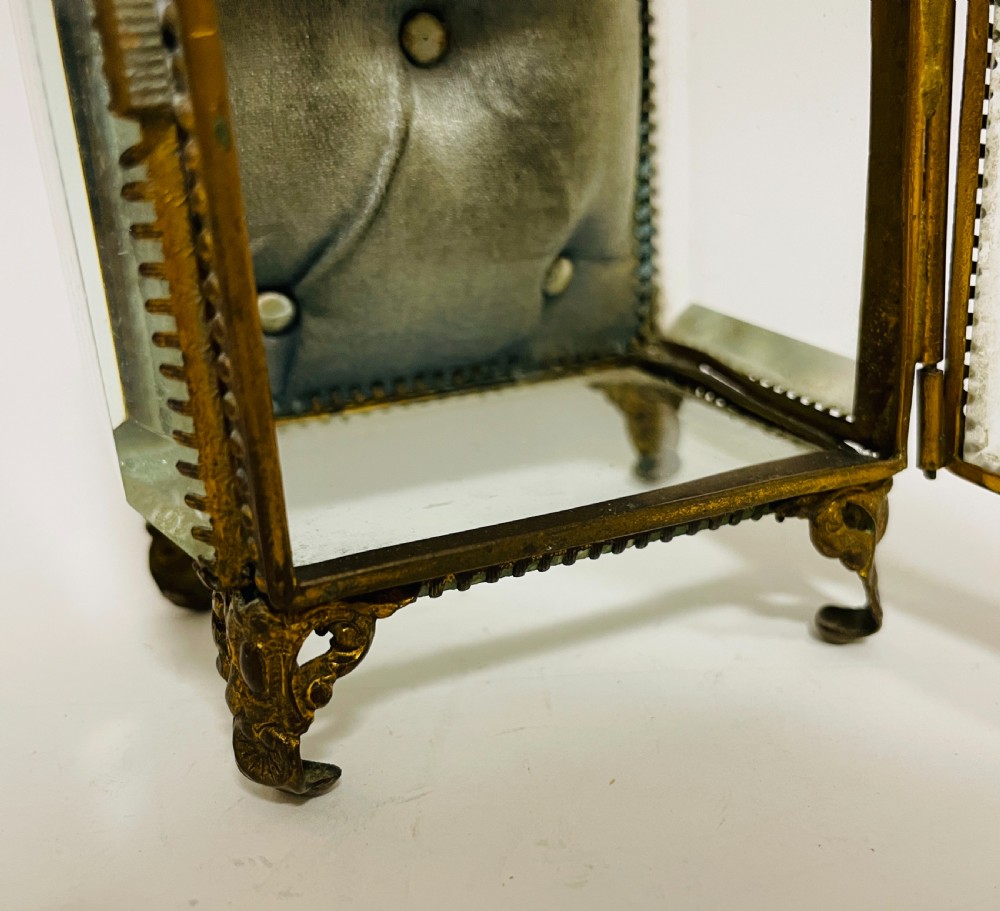 Antique French Glass Jewellery or Watch Casket View XIV
