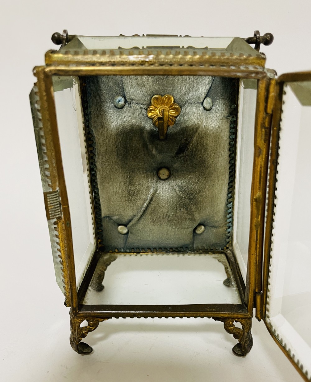 Antique French Glass Jewellery or Watch Casket View XV