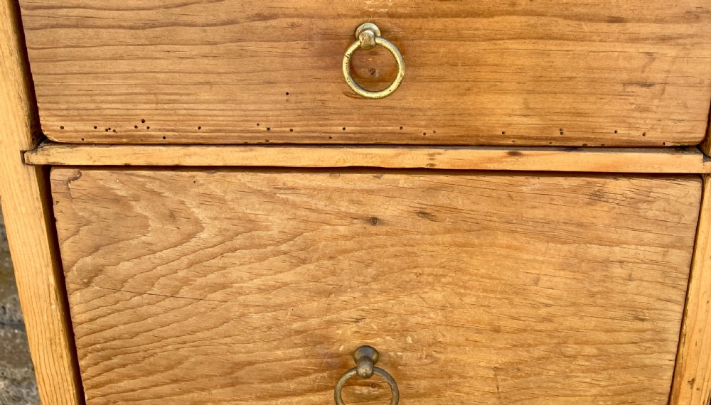 Antique Pine Bank of Drawers View XII