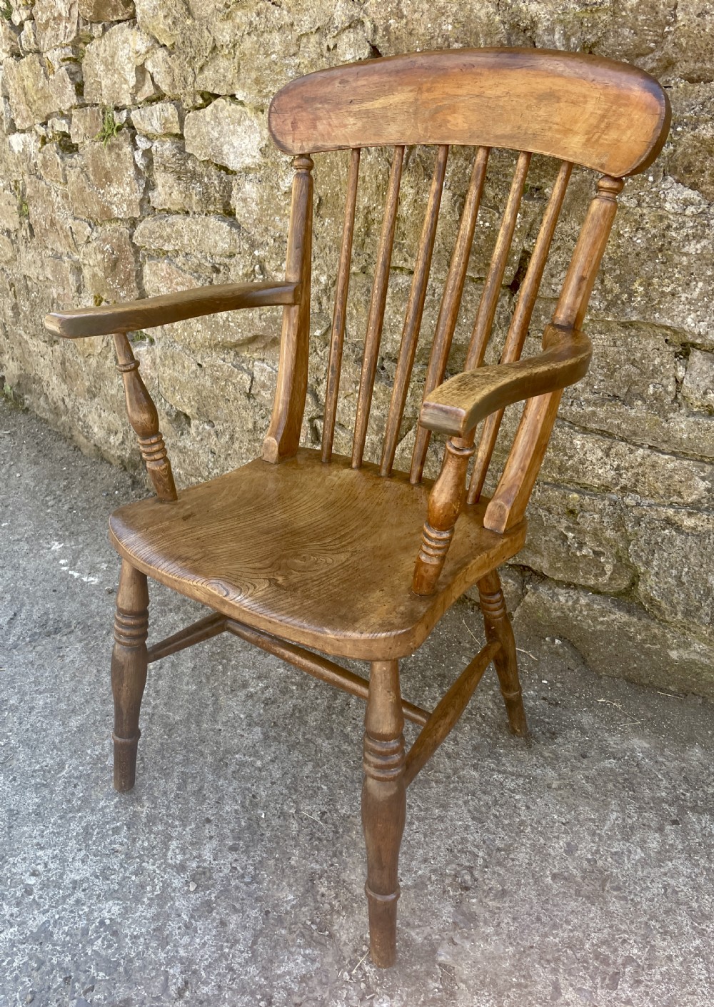 Antique Stick Back Farmhouse Chair View IV