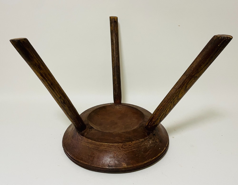 Antique Welsh Dairy Stool View X