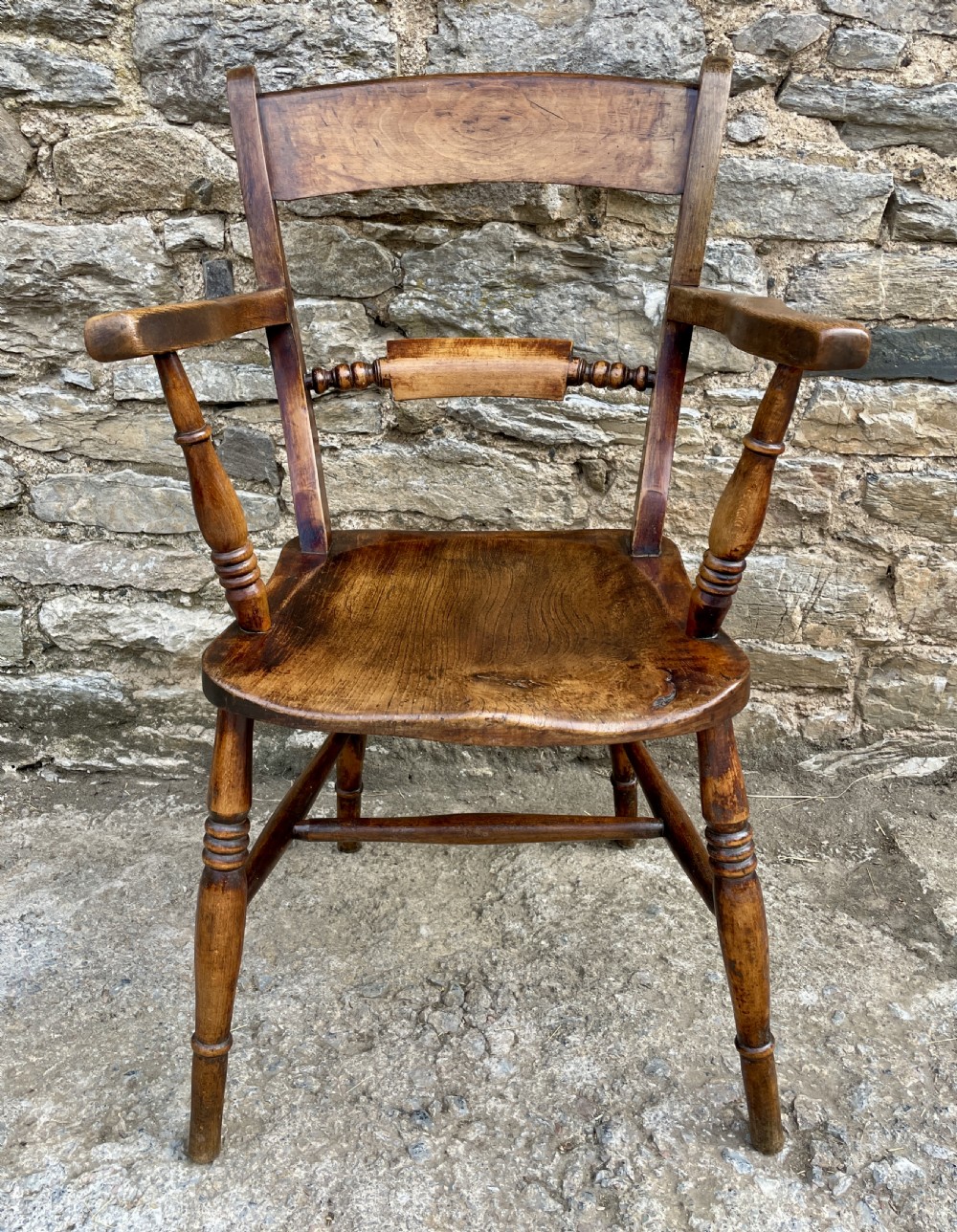 Victorian Elm Bar Back Windsor Chair View II