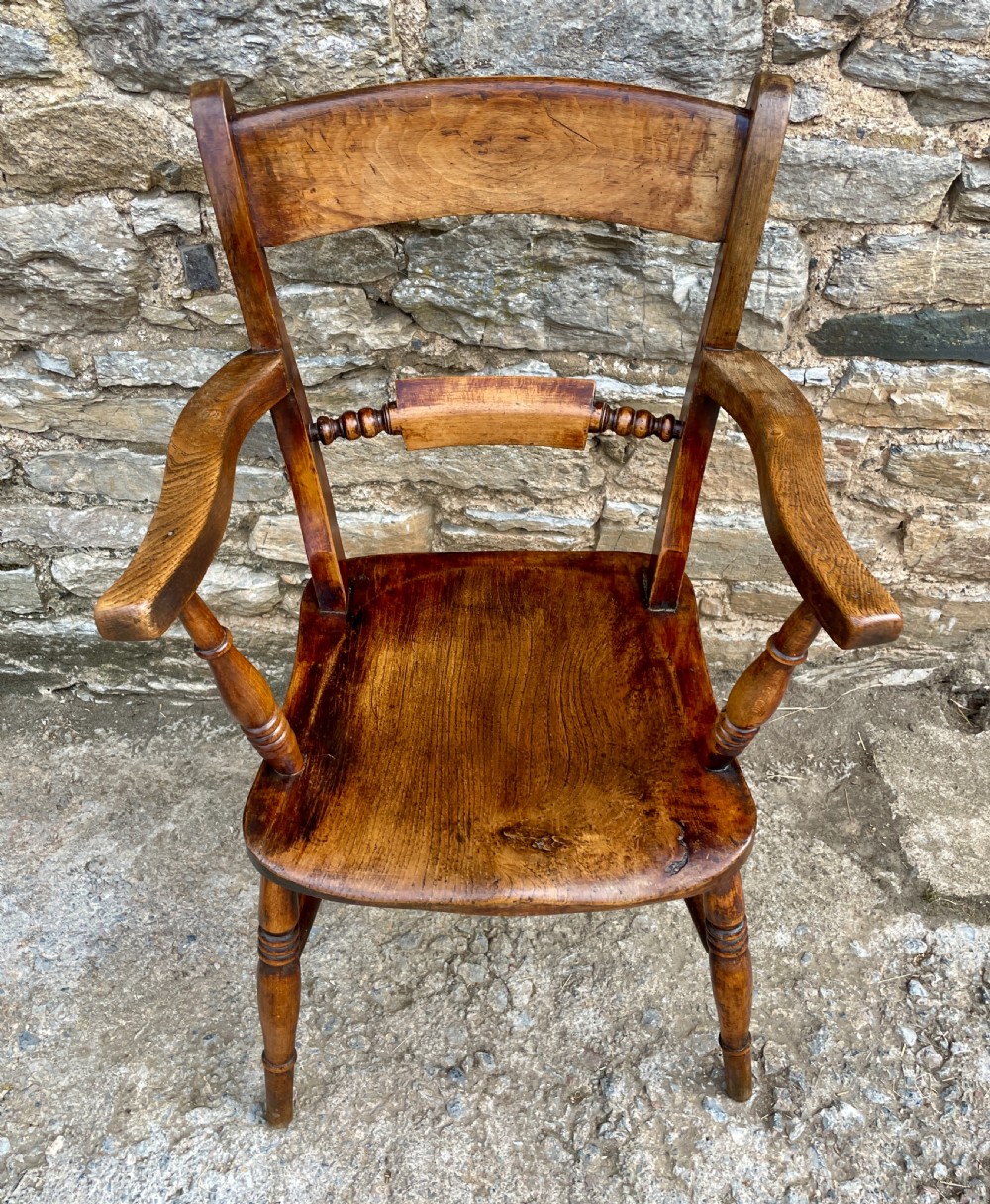 Victorian Elm Bar Back Windsor Chair View III