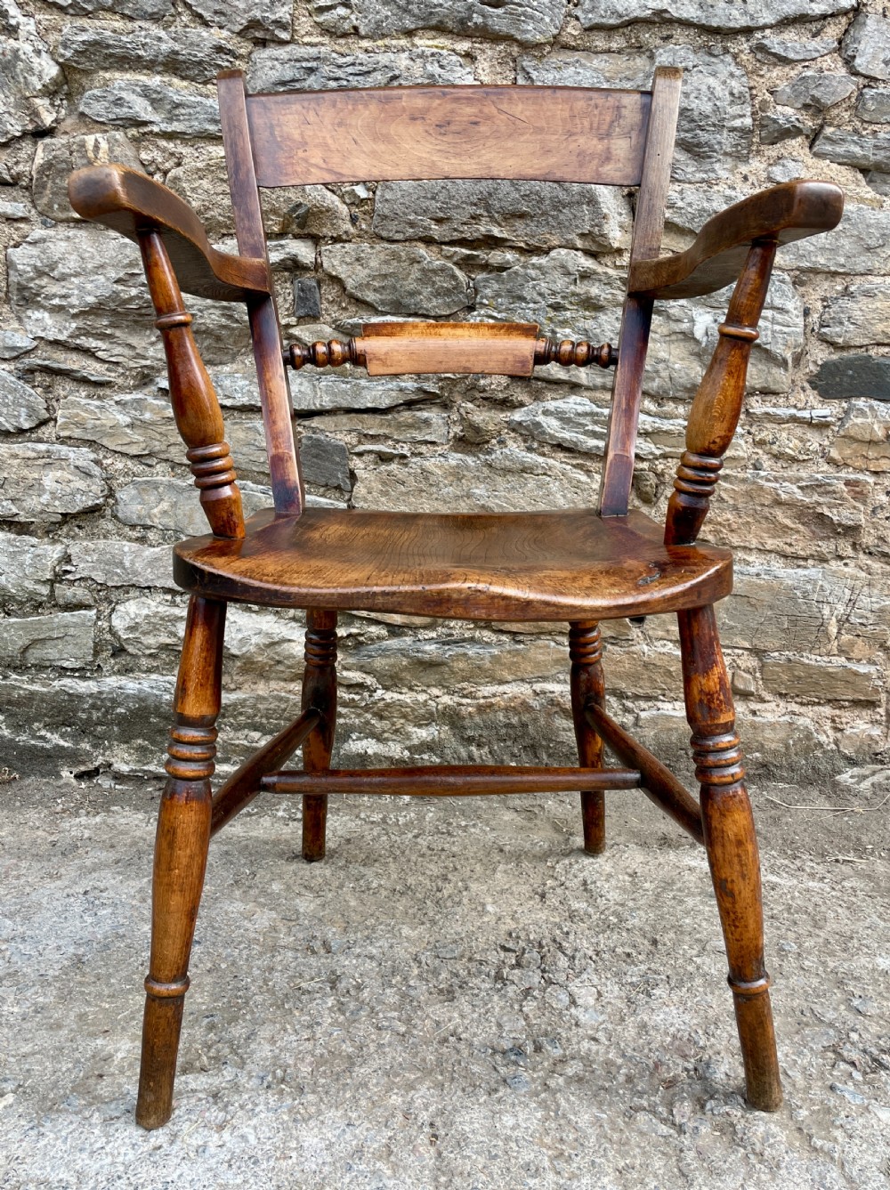 Victorian Elm Bar Back Windsor Chair View VII