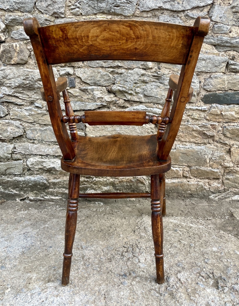 Victorian Elm Bar Back Windsor Chair View XI